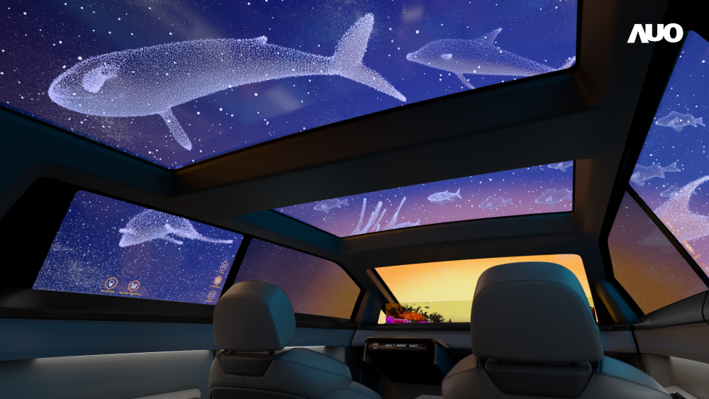 NG娱乐以Smart Cockpit 2025展示一系列领先业界的Micro LED Display HMI 解决方案，其中幻境全景天幕(Vitrual Sky Canopy)是全球首度导入大尺寸、透明Micro LED 显示器于天窗的应用，带来无边际的沉浸式体验